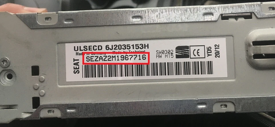 SEAT CODICE per Radio Autoradio decodifica Ibiza Leon RNS RCD TUTTI I MODELLI - Immagine 4 di 4
