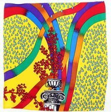 Men's Floral Pocket Square Handkerchief Rush Limbaugh Brand Silk Yellow Hanky