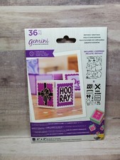 CSD3 Crafters Companion Gemini Birthday Greetings stamp and die 36 pc set NEW