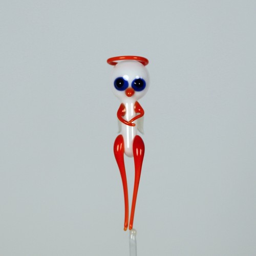 Ángel de botella ángel de agua tanque de agua naranja Lauschaer vidrio el original - Imagen 1 de 2