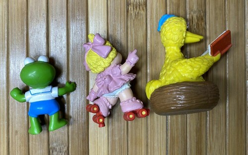 Vintage Muppet Babies Miss Piggy, Kermit, Big Bird Plastic Figures - 1980's - Picture 5 of 6