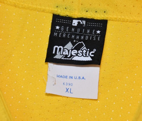 Majestic Street Fashion Retail Atlanta Braves Jersey Amarillo XLarge XL Azul Marino Rojo - Imagen 11 de 18