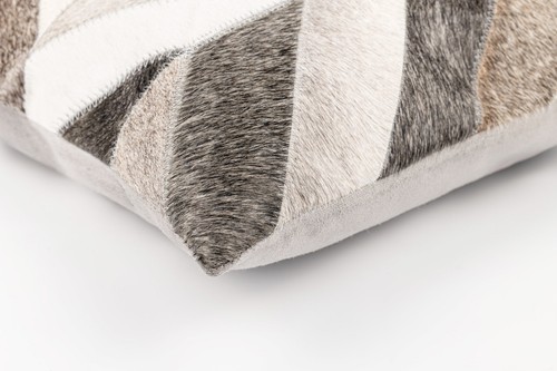 Canvello Genuine Cowhide Leather Throw Cover With Feather Down Insert -18x18 in - Picture 4 of 4