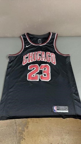 Michael Jordan Chicago Bulls NBA Jersey Size 52 (Nike, #23, Black) - Picture 3 of 6
