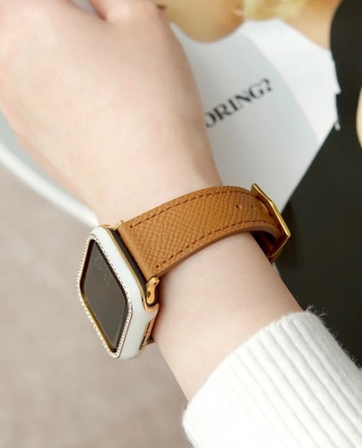Vintage Retro Palmar Leather Strap • Compatible Apple Watch • 38/40/41mm - Zdjęcie 21 z 38