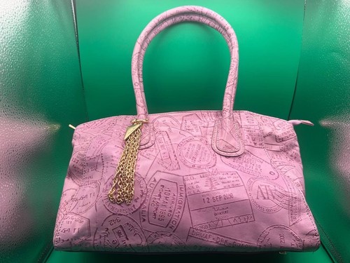 Gorgeous Italian Lilac Leather BAG ALVIERO MARTINI ALV Signed by Alviero LV2