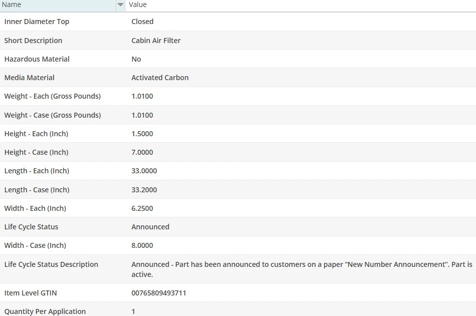 WIX Cabin Air Filter For BMW 328I 2007-2012 L6-3.0L - Image 4 of 4