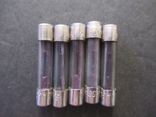 FIVE 5 Buss AGC 1/4 1.25A 250V Fast Acting Glass Body Fuses NEW NOS