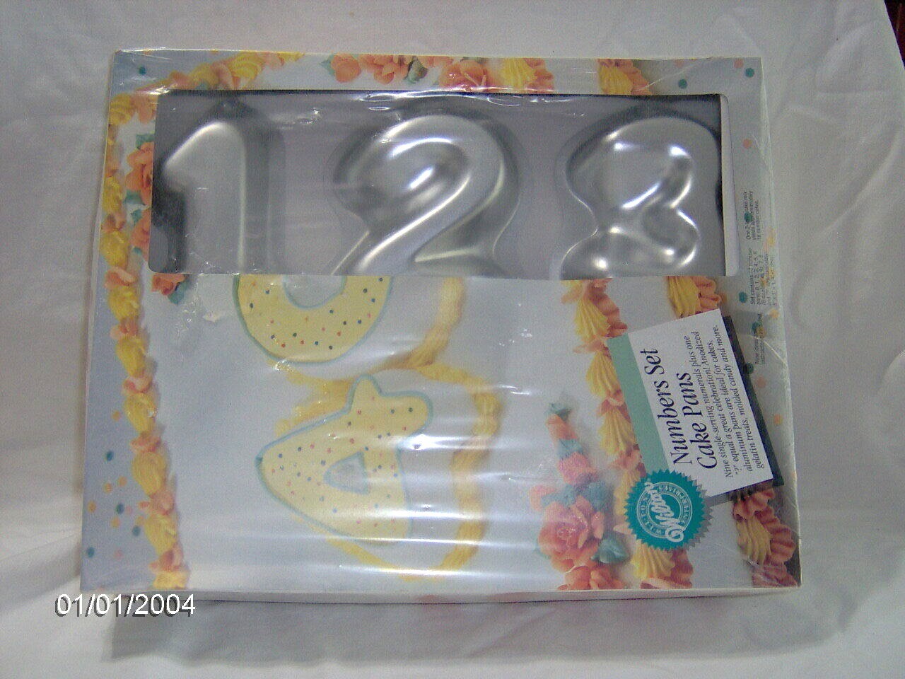 Wilton NUMBER SET CAKE pan 1 2 3 4 5 6 7 8 0 ? mold COOKIE CANDY tin