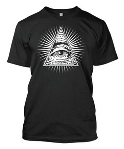 Eye-Of-Providence-All-Seeing-Eye-Pyramid-Mason-Men-039-s-T-shirt