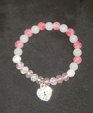 Pink multi-colored bead bracelet