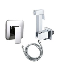 Concealed Toilet Bidet Sprayer Hot and Cold Mixer Valve Brass Shattaf Douche