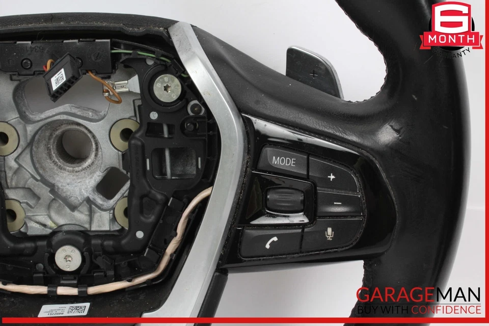 Volante BMW 530E 17-20 con palancas de cambio negro 32306866466 OEM Foto 3 de 4