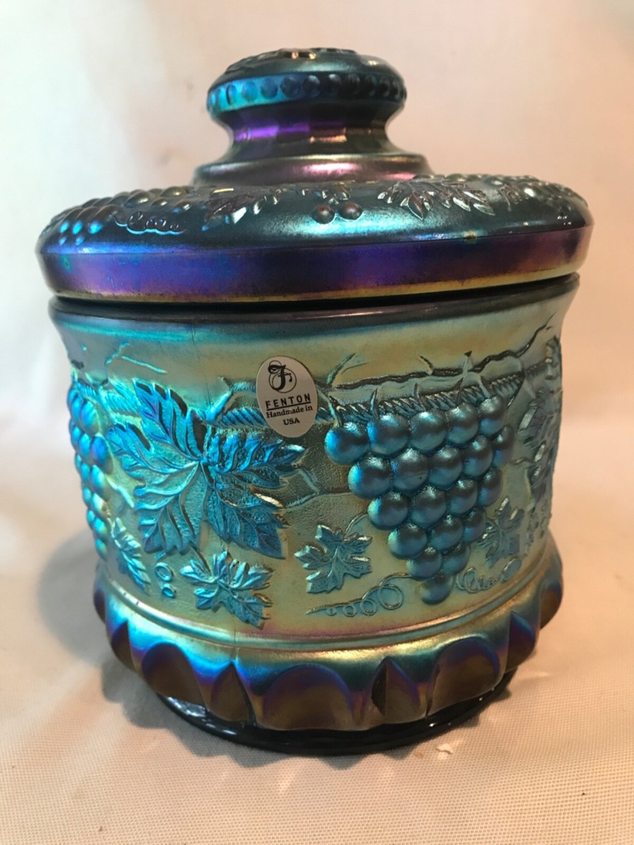 fenton tobacco jar Fenton Art Glass 2005 Centennial Collection Favrene Tobacco Jar - RARE