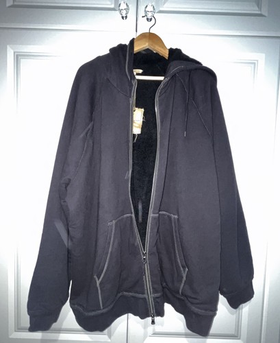 John Varvatos Fleece Lined HD Knit Black Hoodie - 2X - NWT - Picture 2 of 24
