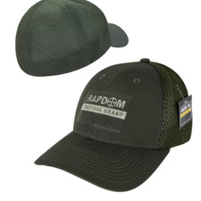 Tactical Ripstop Flex Baseball Cap Mesh Military Operator Hat - Olive Green