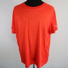 And1 Shirt Mens XL Activewear Crew Neck Tee Athletic Orange Short Sleeve