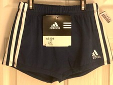ADIDAS GK BOYS MEDIUM NAVY GYMNASTIC RUNNING COMPETITION PERFORMANCE SHORTS CM