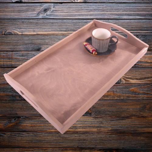 Wooden Serving Trays Breakfast Tea Coffee Table Bed Platter | Small to Large - Picture 10 of 36