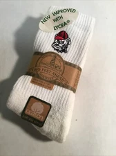 NCAA Georgia Bulldogs Logo White  Quarter Socks Shoe Size 7-10  Sz6-7.5