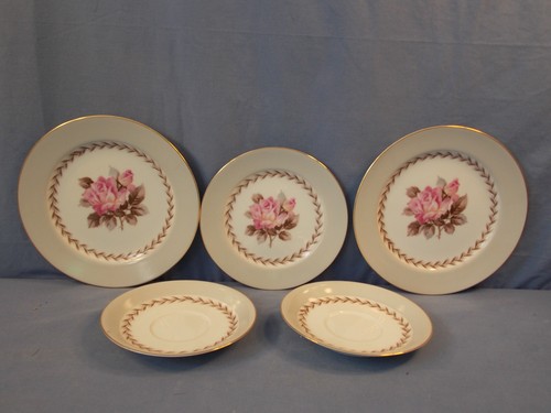 NORITAKE "Rosemont" 1 Salad Plates, 2 Bread Plates & 2 Saucers - Picture 2 of 5
