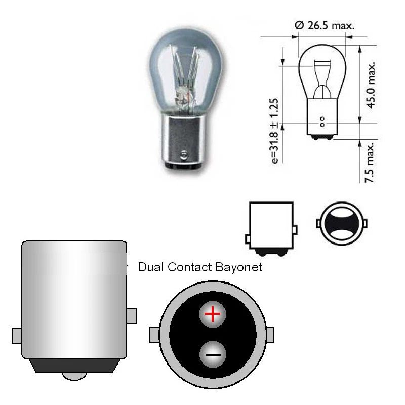 2pcs Turn Signal Light Bulb Socket Front Tail Light Lamp, 48 OFF
