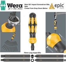 Wera 921 Kraftform Impact Driver Hammer & Interchangeable Screwdriver Bits, Sets