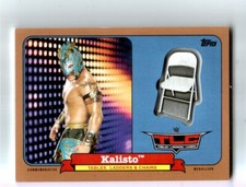 WWE Kalisto 2018 Topps Heritage Bronze TLC Medallion Relic Card SN 64 of 99