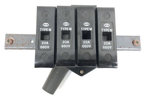 4 x MEM TYPE M 20Amp Fuse Carrier & Holder Base Fuse Bank 660v 20A* - Picture 2 of 7