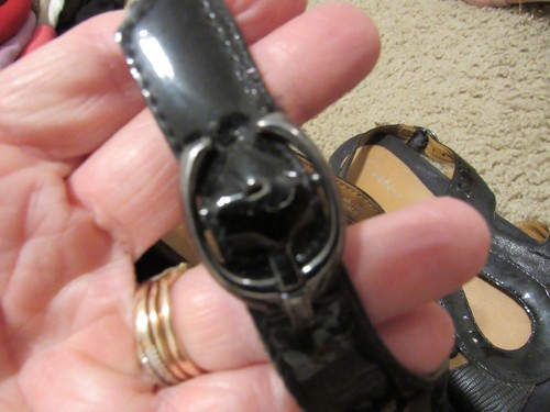 EARTHIES, WOMEN'S Black Leather ARVELLO Slingback Flat Open Toe Sandals Size 10B - Picture 4 of 7