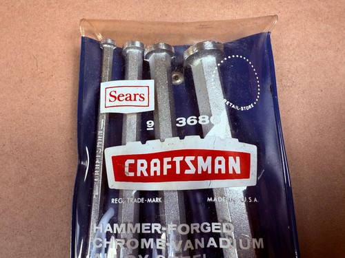NICE - CRAFTSMAN USA Wood Chisels All Steel No. 3680 4-Piece Set - Crown Logo - Picture 3 of 17