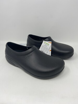 Crocs Slip Resistant Shoes On The Clock Clogs Nurse Chef Shoes Size: M: 10  W: 12