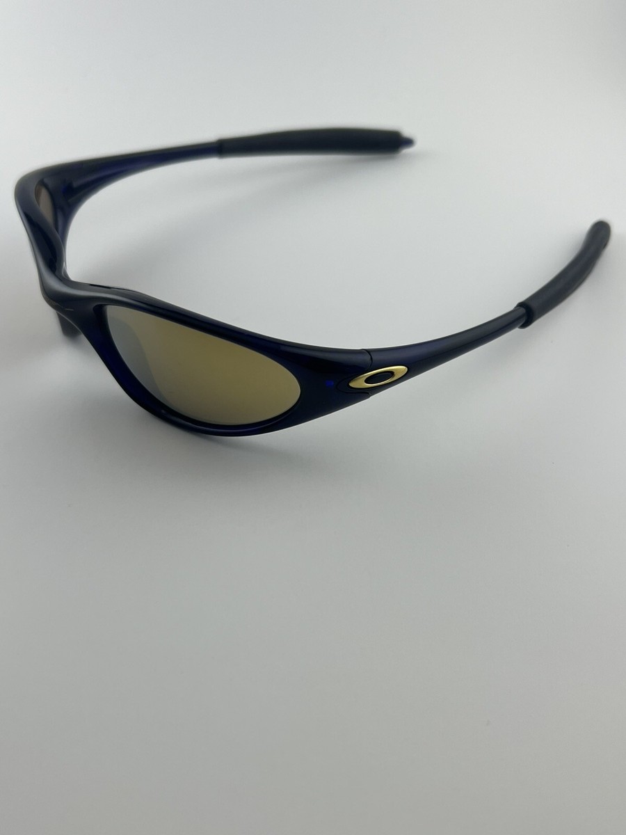 Oakley Minute 1.0 Crystal Blue Frame 24K Iridium Lens Gold Icons
