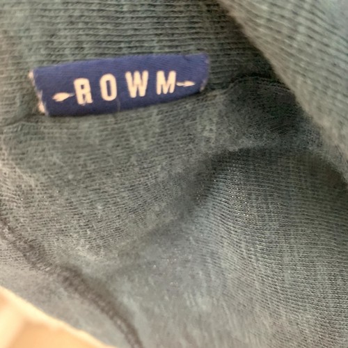Rowm langärmeliges T-Shirt ohne Kragen Henley Herren Größe Medium blau 1/4 Knopf - Bild 3 von 6