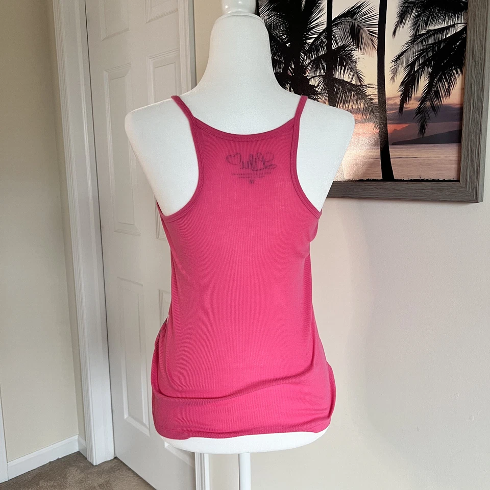 Women's Lilu Graphic Dot Print Tank Top | Pink | Medium | Cotton/Polyester | Y2K - Изображение 2 из 4