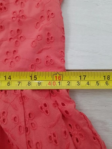 NEXT Shirt Mini Dress Size 14 Red Floral Collar Cotton Sleeveless Holiday Summer - Picture 5 of 7