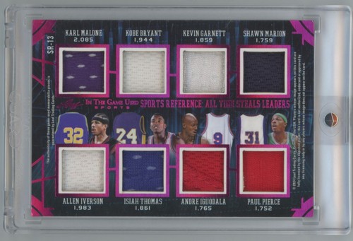 2024-25 Leaf In The Game Used Sports Reference All Time Steals Leaders - Picture 2 of 2
