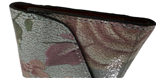 Patricia Nash Cori Leather Envelope Wallet-CRACKLED ROSE NWTS RARE - Picture 3 of 5