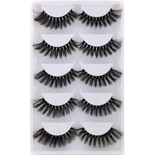 NEW 10/5Pair 3D Mink False Eyelashes Wispy Cross Long Thick Soft Fake Eye Lashes - Picture 27 of 61