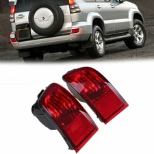 for Toyota Land Cruiser PRADO 120 Rear Bumper Reflector Tail Fog Light Lamp Pair