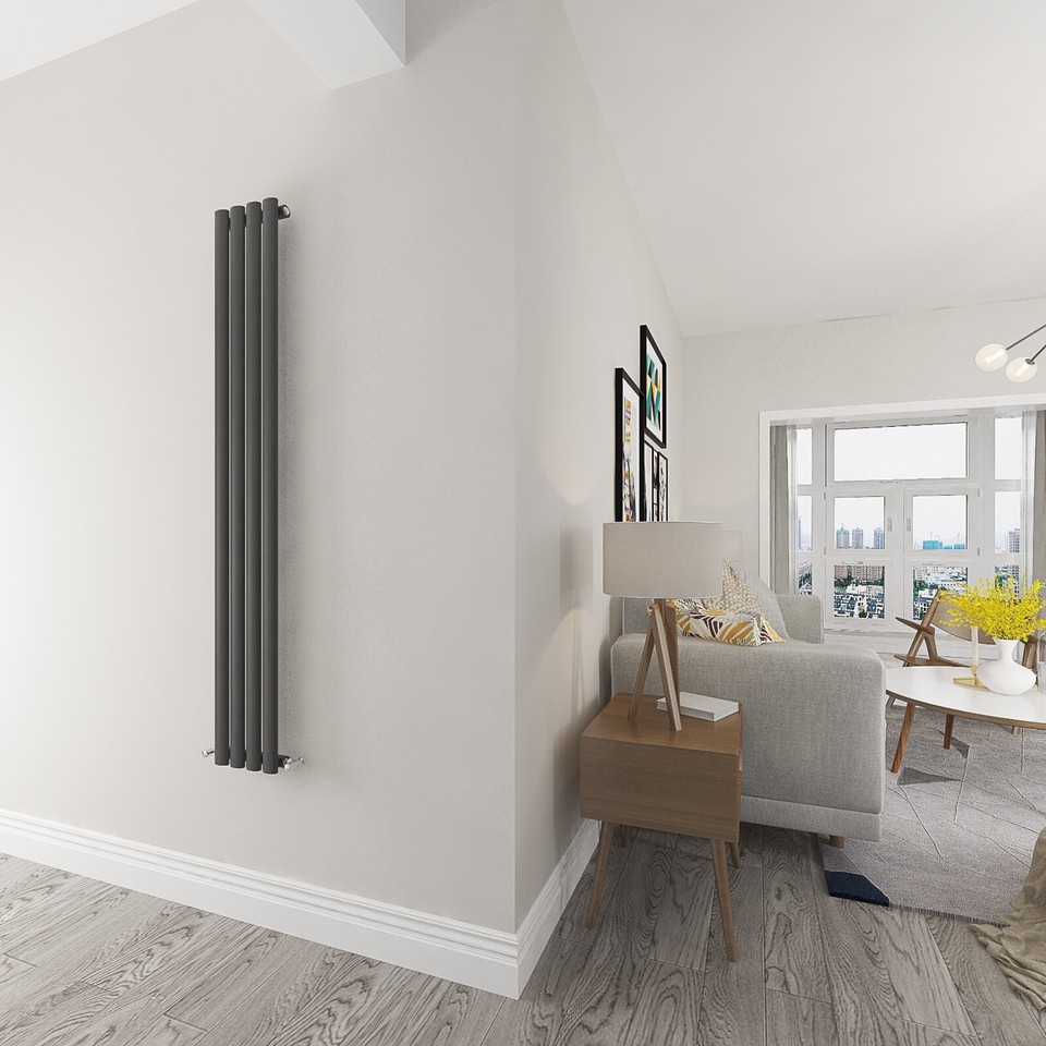 Designer Oval Column Flat Panel Radiator Horizontal Vertical Central ...