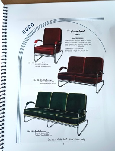 Duro Chrome Built to Endure FURNITURE CATALOG (1940s 1950s) retro designs Kitsch - Picture 3 of 18