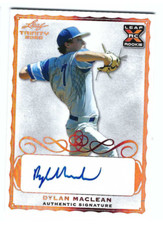 DYLAN MACLEAN 2020 LEAF TRINITY BASEBALL AUTO