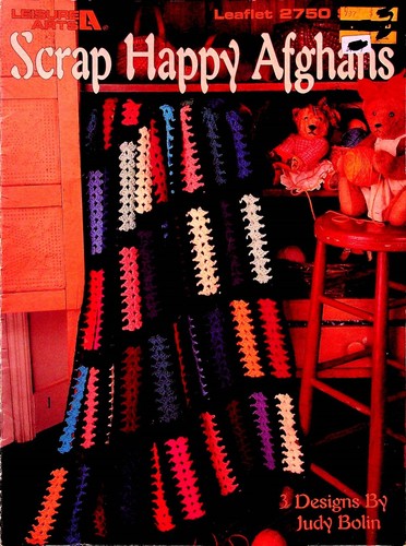 Afghans Scrap Happy Crochet Patterns By Leisure Arts - Picture 1 of 4
