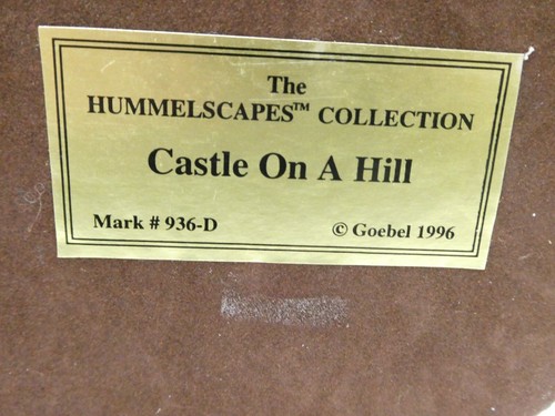 Colección Hummelscapes ""Castillo en una colina"" Goebel 1996 Mark #936-D Ciudad Alemana - Imagen 4 de 4