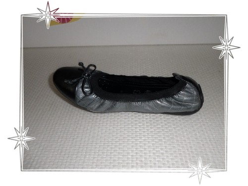 G - Magnifiques Chaussures Ballerines Argenté Vernis Gris Geox Pointure 35 - Foto 3 di 8