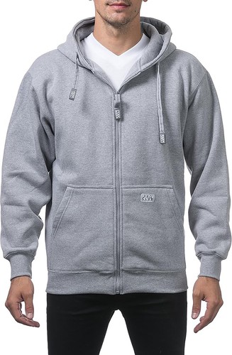 Pro Club Men's Heavyweight Fleece Full Zip UP Hoodies - Picture 5 of 13