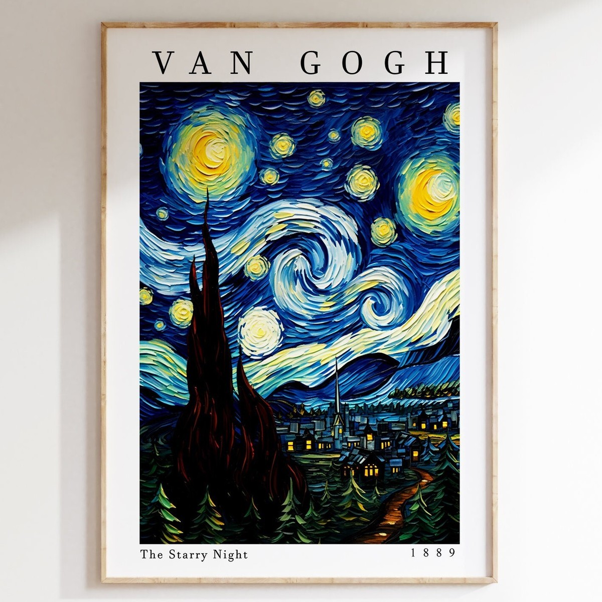 Starry Night Vincent Van Gogh Exhibition Poster Print | eBay