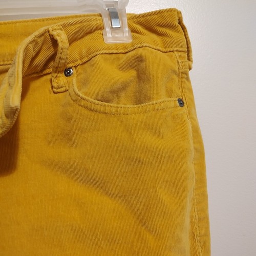 L.e.i. Ashley Low Rise Corduroy Skinny Pants Junior Size 17 Yellow Y2K Style - Picture 9 of 16