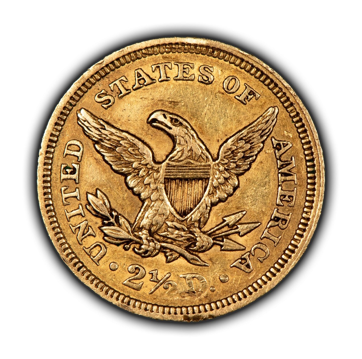 1854 G$2.50 Liberty Head Gold Quarter Eagle - Luster - XF/AU